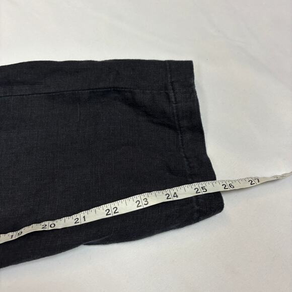 Lily Ashwell Black Linen Overalls Women's Small Indie Lagenlook - Picture 6 of 8